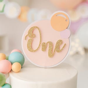 Bubble Cake Topper Bubble Thema Partydekoration Bubble Geburtstagsparty 1st Birthday Cake Topper Girl One Cake Topper Smash Cake