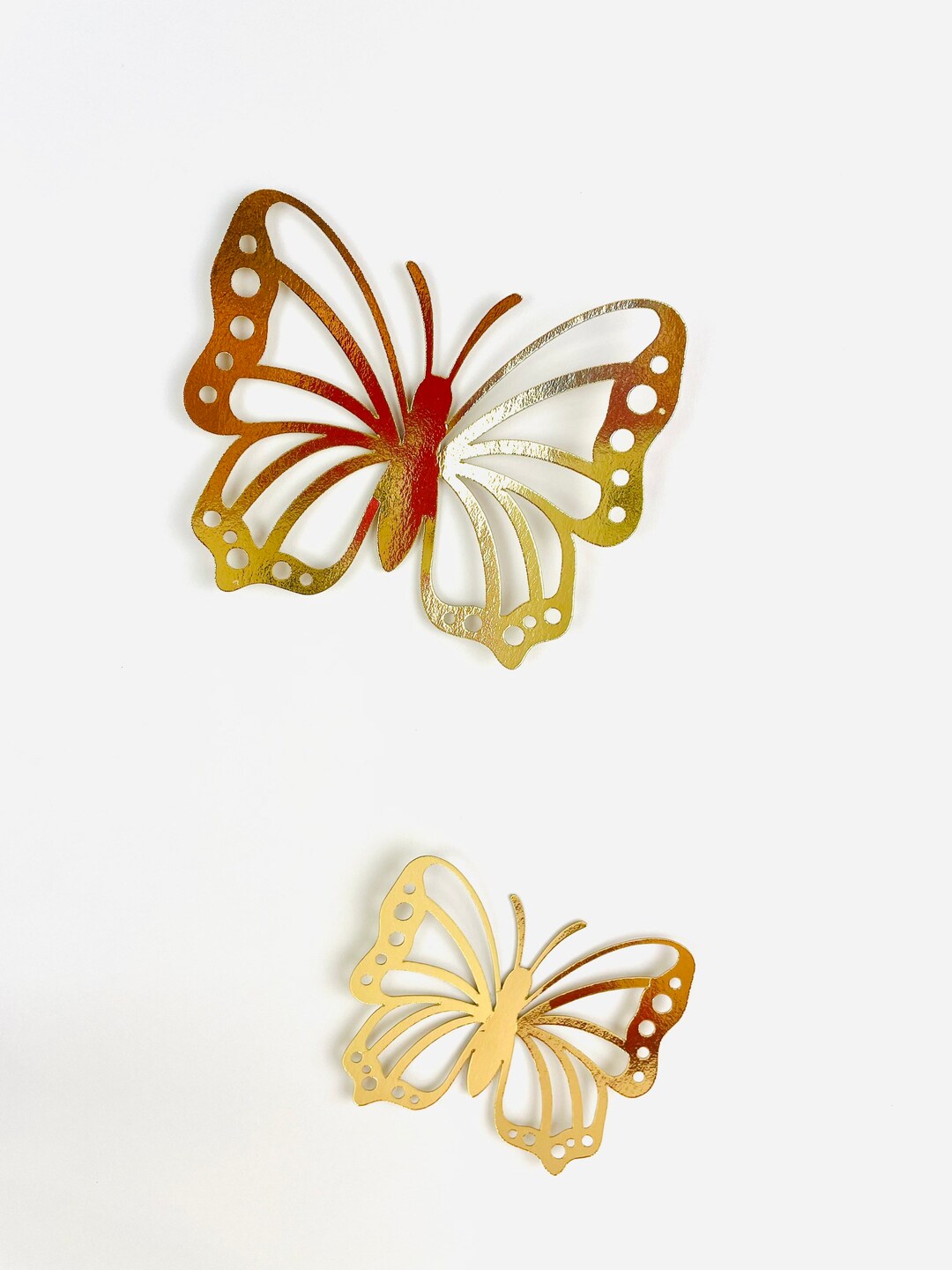 3D GOLD PAPER BUTTERFLY, Gold Butterfly Wall Art, Butterfly Birthday
