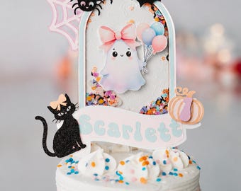 Spooky One Cake Topper Pastel Halloween 1st Birthday Ghost Party Decor