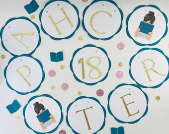 Book Birthday Banner Literary Themed Party Book Lover Party Decor Next Chapter Book Baby Shower Theme Bookworm Party Decoration Next Chapter