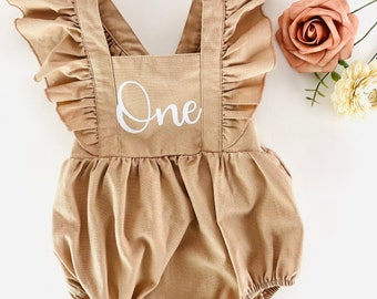 First Birthday Outfit Girl Baby Romper Boho First Birthday Baby Girl Cake Smash Outfit One Birthday Shirt First Birthday Shirt Girl Romper