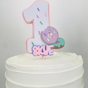 Donut Cake Topper Birthday Donut Grow Up Sweet One First Birthday Baby Girl 1st Birthday Party Decorations Sweet One Donut Birthday Party