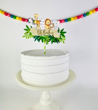 Topo Bolo Baby Shower Party To Be - Madeira 13x19cm Design 01 Verde