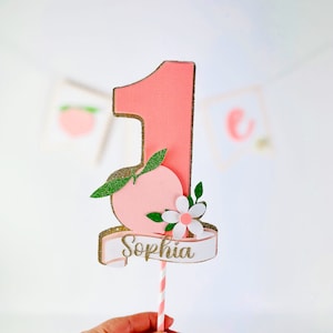 Peach Cake Topper One Sweet Peach Party Decor Girl First Birthday Peach Theme Baby Shower Peach Birthday Party For Girls 1st Birthday Decor