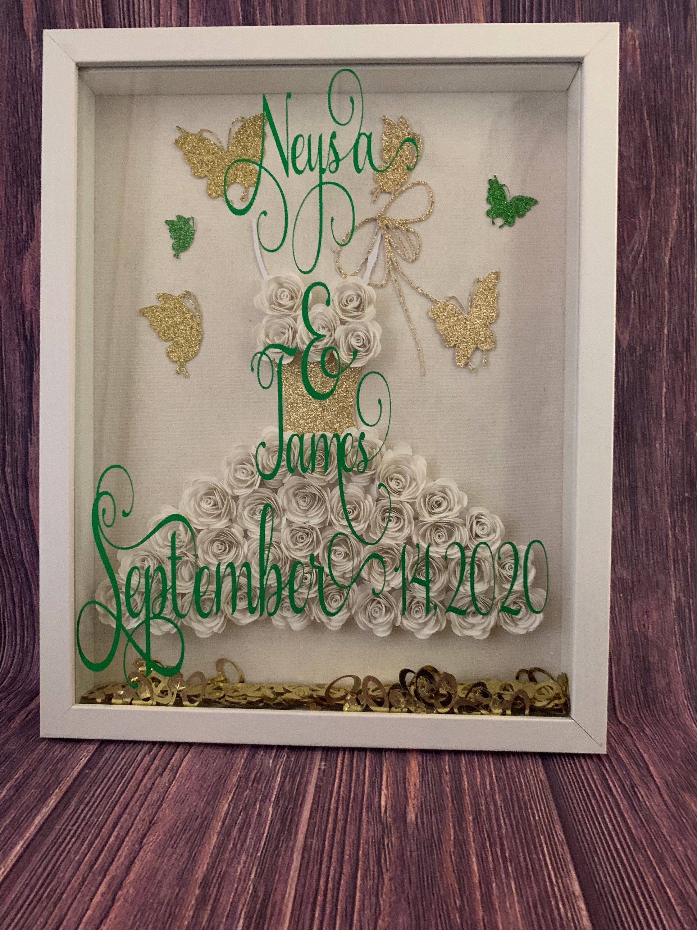 Personalized Wedding Shadow Box Wedding Gift Bridal Shower Etsy
