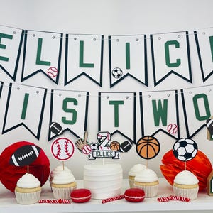 Sport 2. Geburtstagsparty-Bundle All-Star-Geburtstagsdeko Geboren 2 Ball-Party-Dekor 2 Jahre altes Geburtstagsjunge-Thema All Star Sport 2.Geburtstag