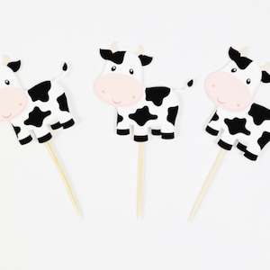 Cow Cupcake Topper Holy Cow I'm One Moo Moo I'm Two Farm Barnyard Birthday Decor Farm Baby Shower Decorations Farm Animals Birthday Shirts