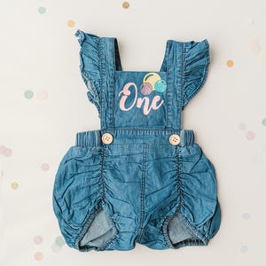Bubble Romper Baby Girl First Birthday Romper Girl One Romper First Birthday Birthday Girl Outfit Bubble Birthday Shirt 1st Birthday Romper