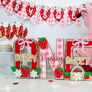 Berry First Birthday Centerpiece Sweet One Centerpiece Strawberry Birthday Party Decor 1st Birthday Centerpiece Cake Smash Decor Baby Girl