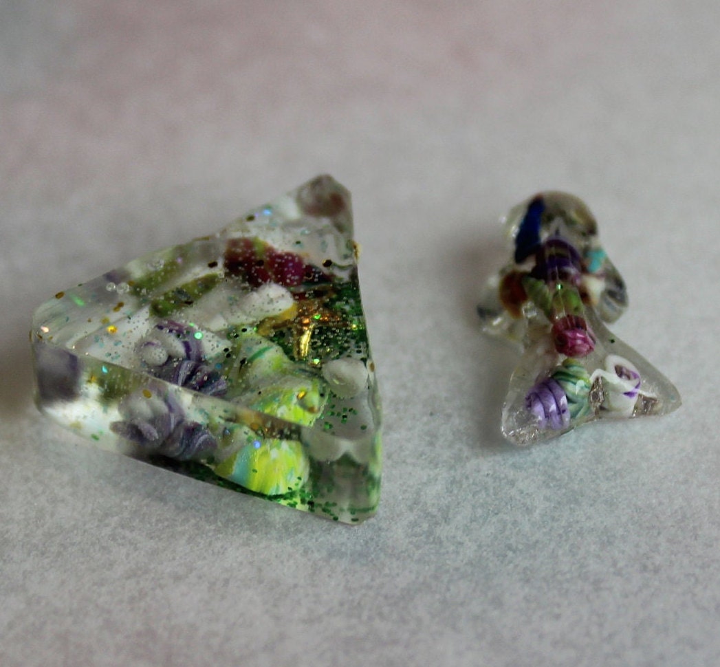 Set Of Two Resin Sea Shell And Sea Star Triangle And Sea Shell Etsy