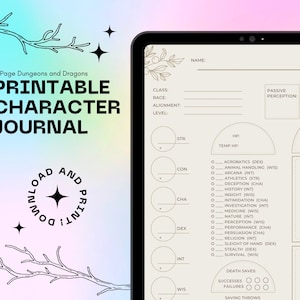 Printable D&D Character Journal