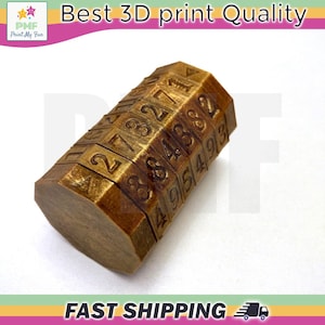 Criptex con Clave personalisierbar Cryptex für Regal Original, entkommen Zimmer, Caja con Clave, Codigo Secret Parecido al Codigo da Vinci