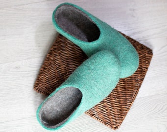 mint green slippers