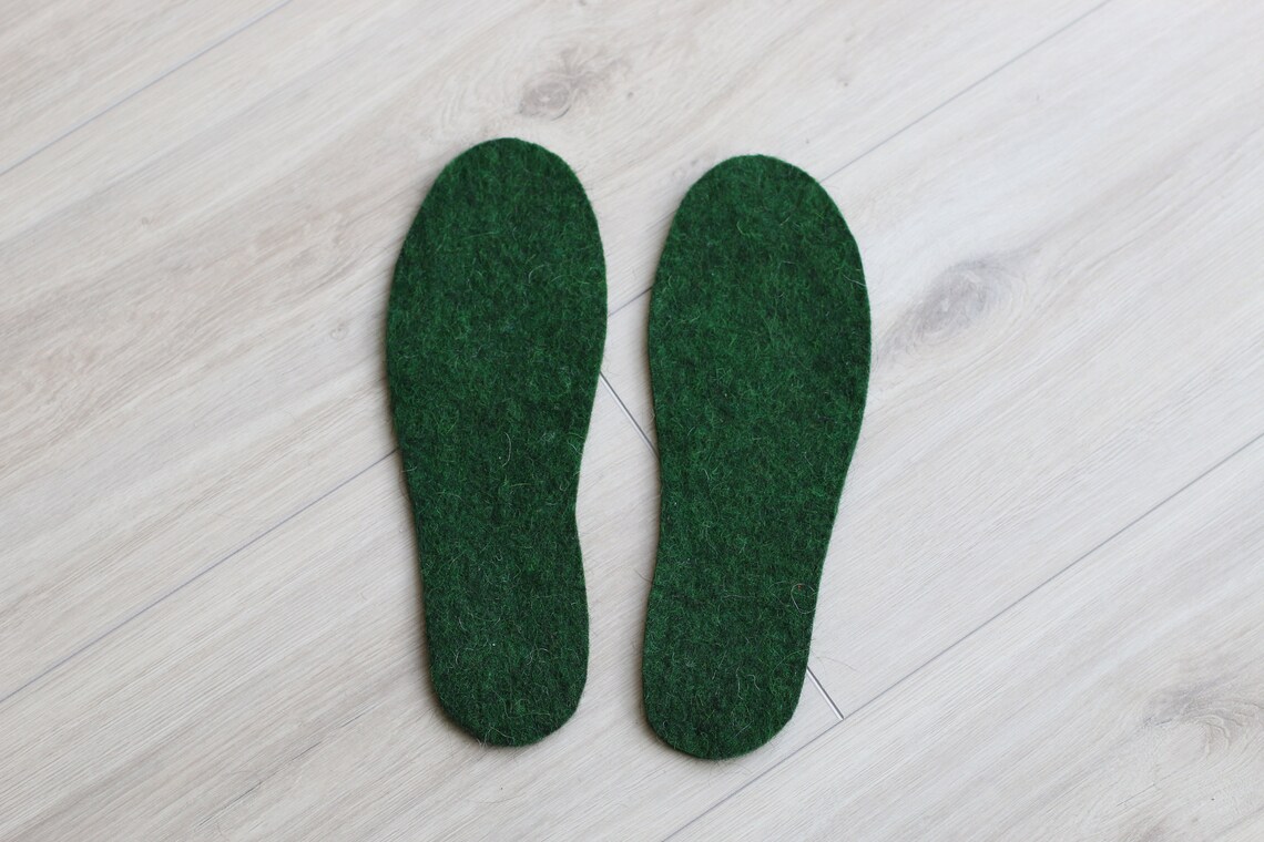 Felted Wool Insoles Shoe Insoles Slippers Insoles Soft Etsy