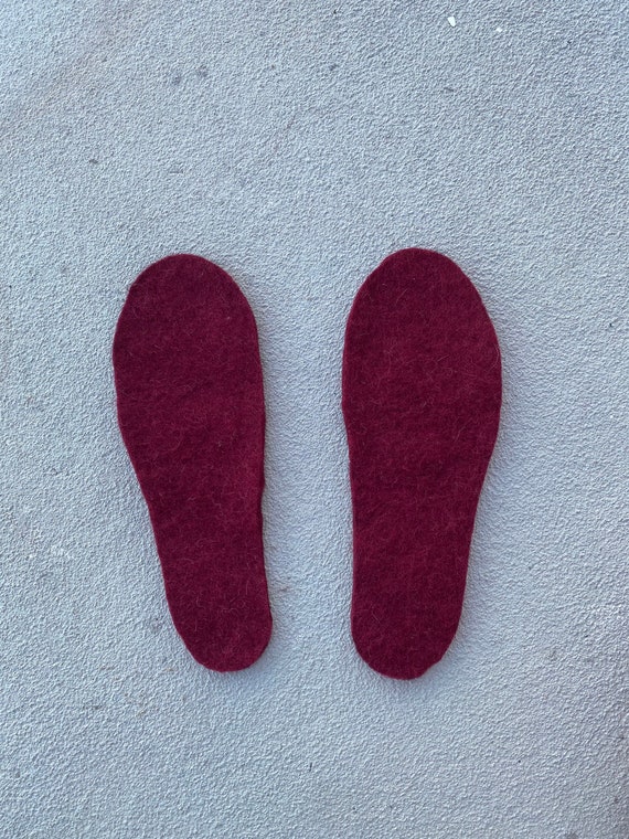 Felted wool insoles shoe insoles slippers insoles soft Etsy
