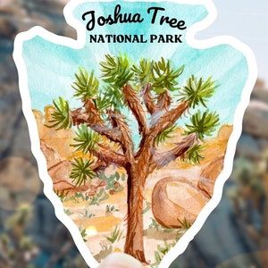 Joshua Tree National Park Decal, California Sticker for Water Bottle, Travel Journal, Nature Sticker, Mojave Desert Sticker
