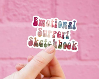 Emotional Support Skizzenbuch Sticker: Künstler Geschenk