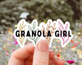 Boho Aesthetic Vinyl Sticker - Granola Girl, Millennial Sticker, Christian Sticker, Phone Sticker, Hiking Sticker for Women, Nature Lover