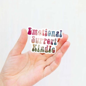 Suporte Emocional Kindle - Adesivo de Leitura - Decalque Amante de Livros - Vibes de Livros - Viciado em Kindle - Decalque Kindle Fofo - Clube do Livro - Bookstagram