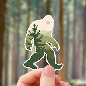 Sasquatch Sticker - Bigfoot Car Decal, Sasquatch Bumper Sticker, Laptop Sticker, Big Foot Water Bottle Sticker, Pacific Northwest Gift