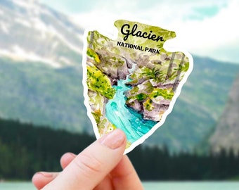 Glacier National Park Sticker: Waterproof Vinyl Decal for Laptop, Car