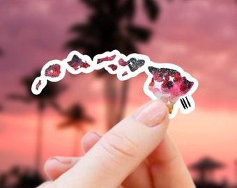 Hawaii Islands Sticker: Waterproof Vinyl Decal