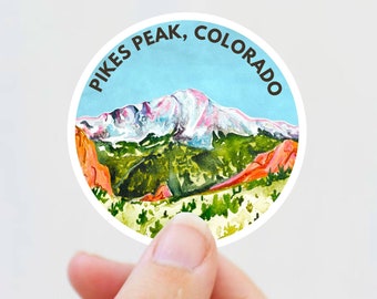Pikes Peak Sticker, Colorado Springs, Rocky Mountains, Garden Of The Gods, 14Er Sticker, Bumper Sticker, Travel Decal, Manitou Springs