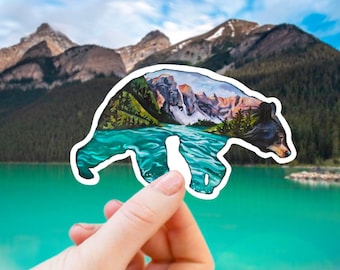 Black Bear Vinyl Sticker: Banff National Park Canada, Nature Decal