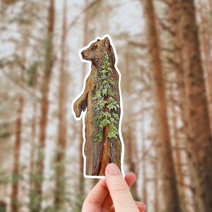 XL Brown Bear Vinyl Sticker: Waterproof Nature Decal for Tumbler