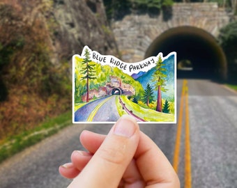 Blue Ridge Parkway Sticker, Appalachian Mountains Sticker, Travel Decal, Appalachian Trail, Great Smoky Mountains, Shenandoah National Park