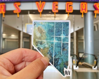 Nevada Sticker: Waterproof Vinyl Decal, Vegas Trip Souvenir