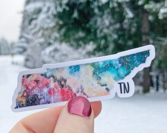 Tennessee State Sticker: Galaxy Travel Decal