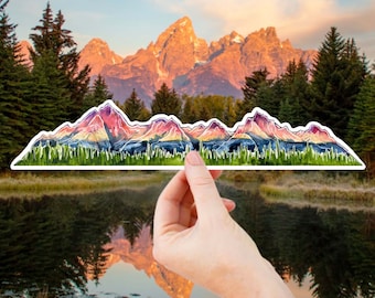 Grand Teton National Park Sticker: Waterproof Vinyl Decal for Laptop, Water Bottle