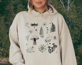 Nature Hoodie, Mountain Sweatshirt, Cute Hiking Shirt, Gift For Her, Nature Lover, Forest Hoodie, Cottagecore Sweater, Goblincore