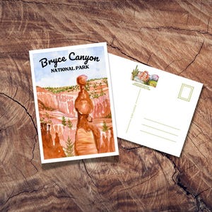 Bryce Canyon National Park Postkarte, Nationalpark Geschenk, Vintage Reise-Postkarten, Utah Souvenir, Wüsten-Briefpapier, Hoodoo Art