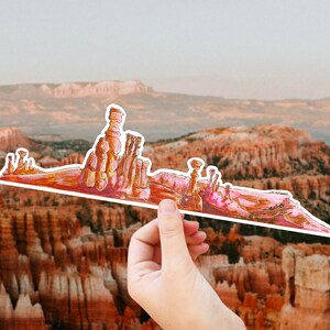 Adesivo grande Bryce Canyon Naturescape - Adesivo per parco nazionale dello Utah, adesivo impermeabile Infinity Wrap per bottiglia d'acqua, laptop, adesivo da viaggio