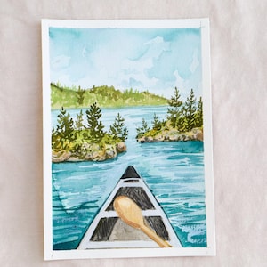 Arte do Parque Nacional Voyageurs, Presente do Parque Nacional, Arte em aquarela original, Minnesota