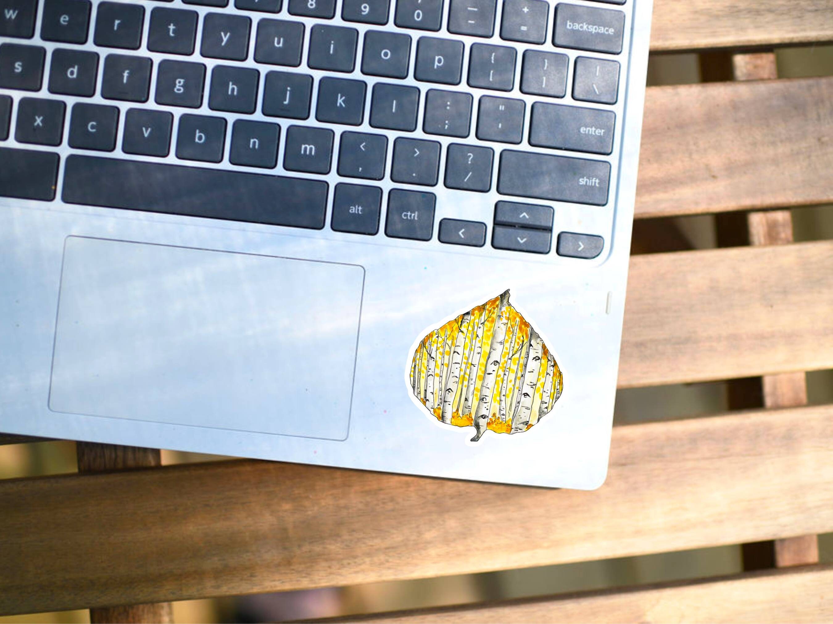 Aspen Leaf Sticker: Waterproof Vinyl Decal, Colorado Gift - Etsy