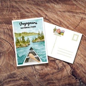 Voyageurs National Park Postkarte, National Park Geschenk, Vintage Postkarten, Andenken, Minnesota Art