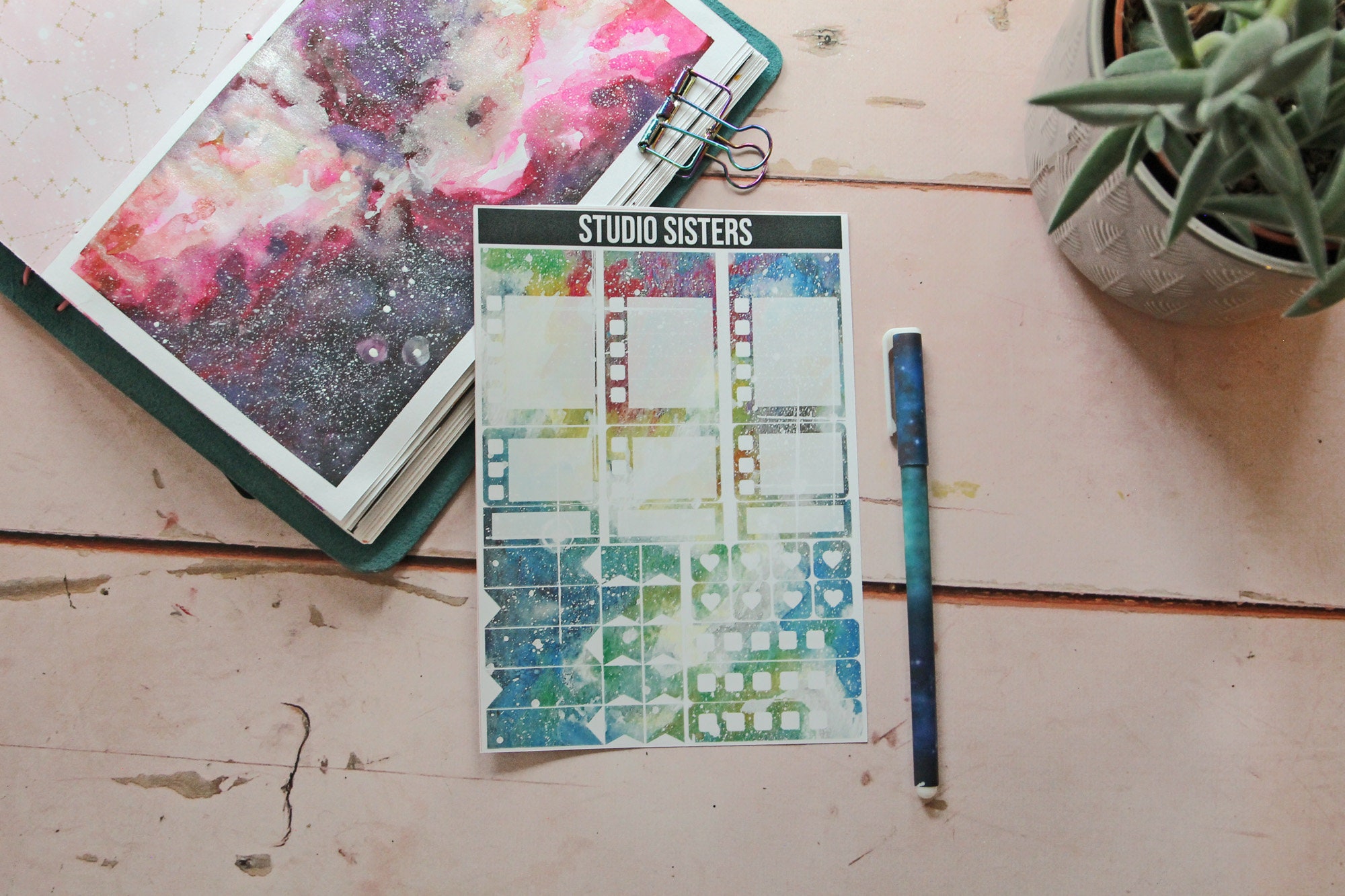 Rainbow Planner Sticker Pack Happy Planner Moleskin A Etsy