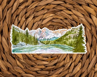 Maroon Bells Colorado Sticker: Waterproof Mountain Decal