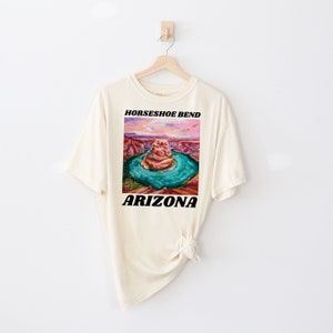 Grand Canyon Shirt, National Park t-shirt, Hiking shirt, Oversized Tee, Horseshoe Bend, Arizona tShirt, Travel Poster, Western Aesthetic image 6