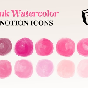 Notion Icons - Aesthetic Digital Stickers for Life Planner, Notion Template, Iphone App Widget, Instagram Icon, Student Planner, Finances
