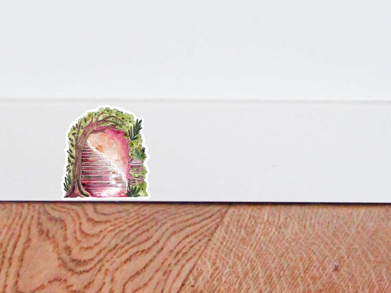 Fairy Door Sticker: Waterproof Cottagecore Decal