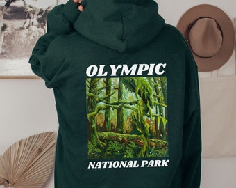Olympic National Park Gift, PNW Hoodie, Oversized Sweatshirt, Pacific Northwest, Washington State, Outdoor Lover, Womens Camping Shirt
