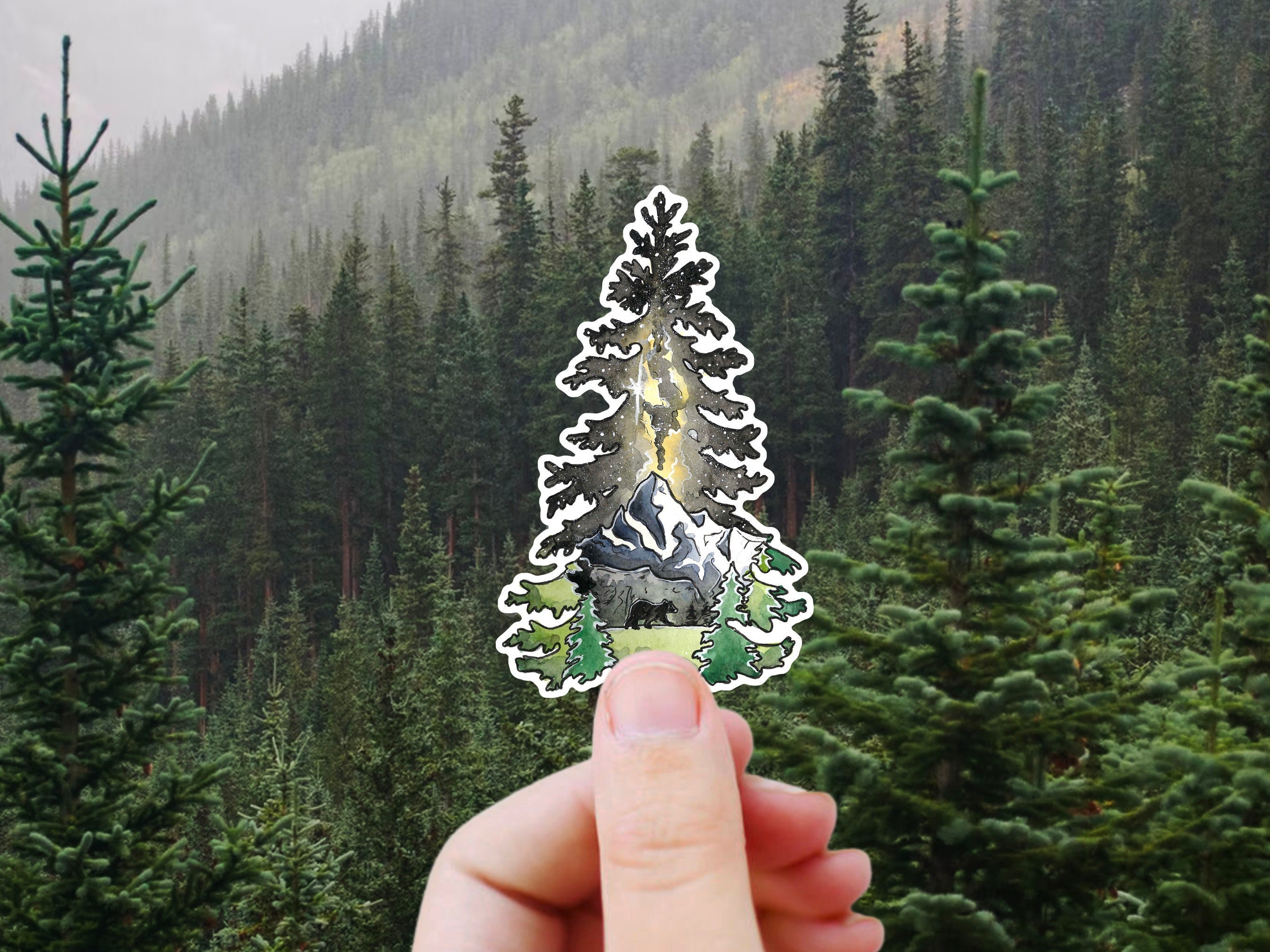 Tree Rippened Sticker Tree Sticker: Waterproof Vinyl Decal for Outdoors, Hiking, Camping - Etsy