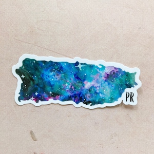 Puerto Rico Sticker, Galaxy Sticker, Puerto Rican Flag Sticker, Bumper Sticker, Old San Juan Sticker, Laptop Decal, Water Bottle Sticker