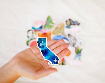 California State Sticker: Waterproof Vinyl Decal for Laptop or Water Bottle