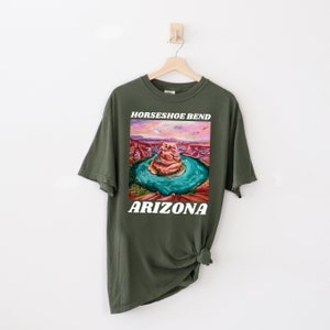 Grand Canyon Shirt, National Park t-shirt, Hiking shirt, Oversized Tee, Horseshoe Bend, Arizona tShirt, Travel Poster, Western Aesthetic image 5