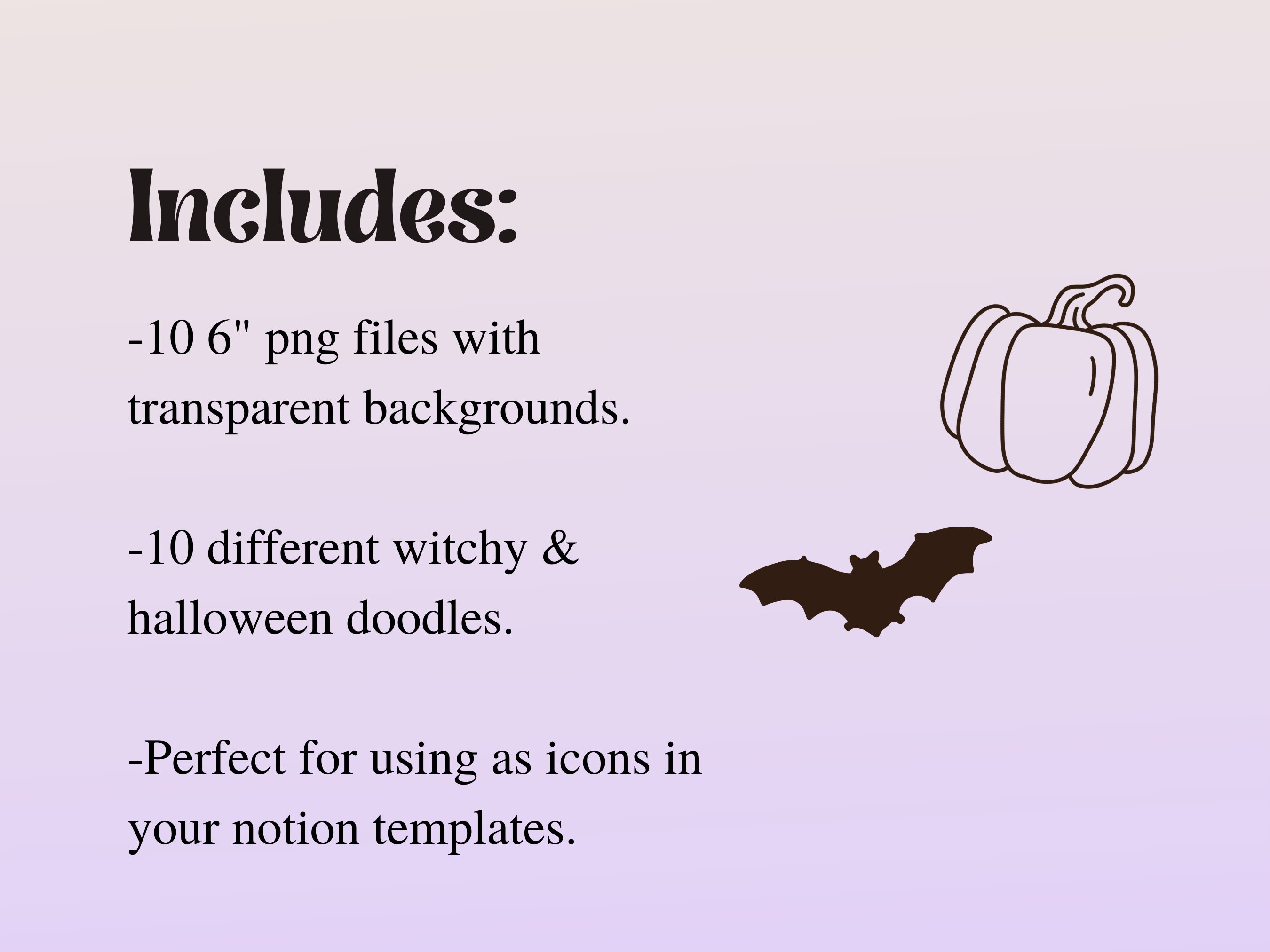 Halloween Witchy Notion Icons Aesthetic Digital Stickers for Etsy